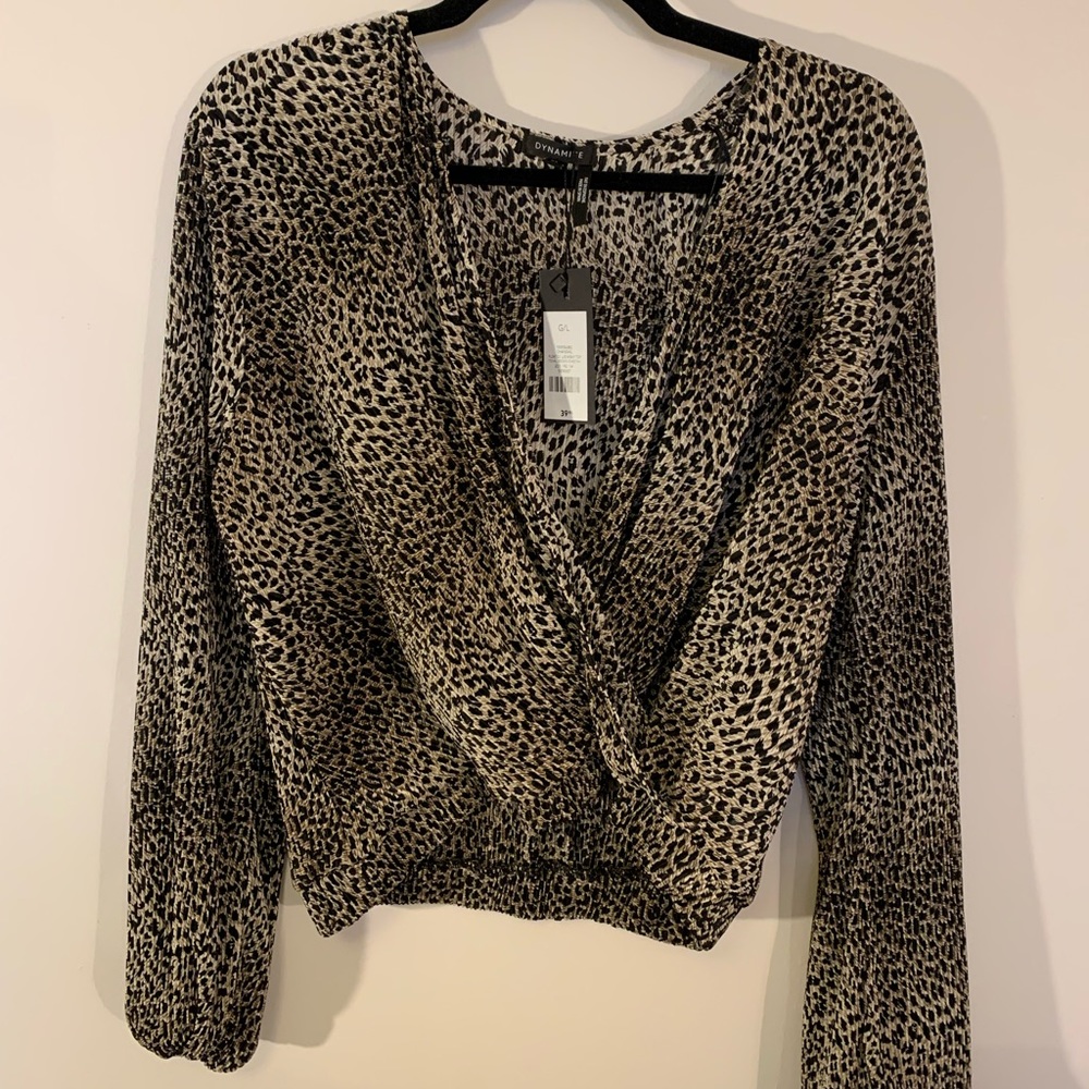 Pleated Wrap top